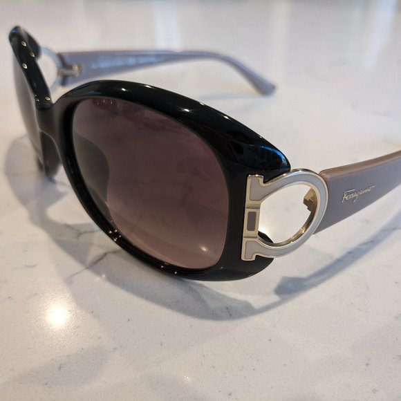 Salvatore Ferragamo Sunglasses - Black and Beige - Picture 2 of 6